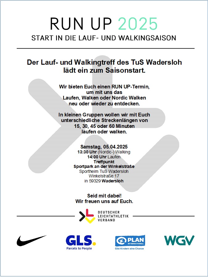 Einladung zum RUN UP 2025